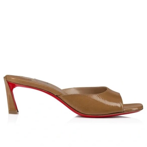 Christian Louboutin CONDORA MULE 55 Patent Leather Sandals Heels Shoes - Picture 1 of 14